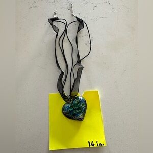 Glass heart necklace